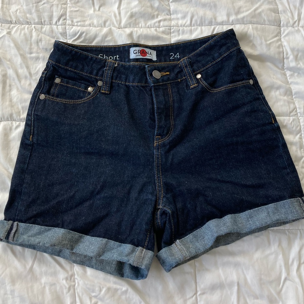 NWOT Grana japanese denim shorts - Picture 7 of 11